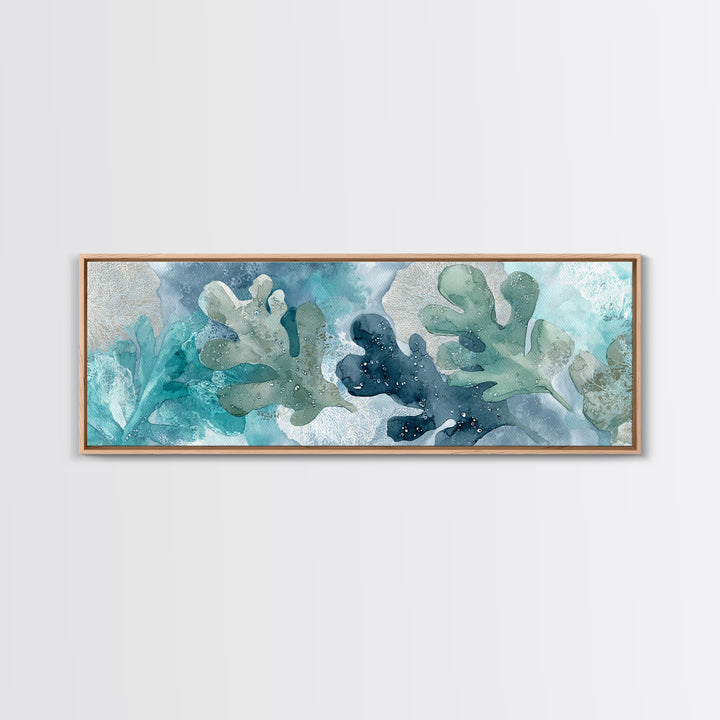 Tropical Leaf Silhouette Canvas Print, Bathroom Art, Bathroom Wall Decor, Bathroom Decor, Fine Art, Spa, Bathroom Print, BAT-3x1-6