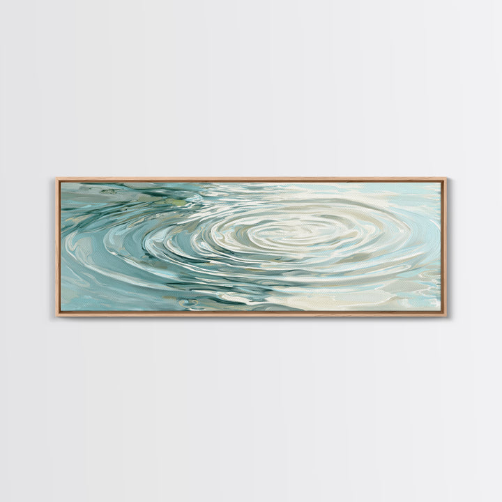 Abstract Water Ripples Framed Canvas Print, Bathroom Art, Bathroom Wall Decor, Bathroom Decor, Fine Art, Spa, Bathroom Print, BAT-3x1-69