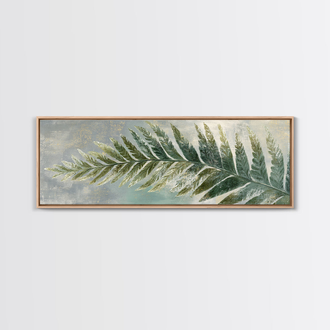 Green Fern Frond Closeup Canvas Print, Bathroom Art, Bathroom Wall Decor, Bathroom Decor, Fine Art, Spa, Bathroom Print, BAT-3x1-98