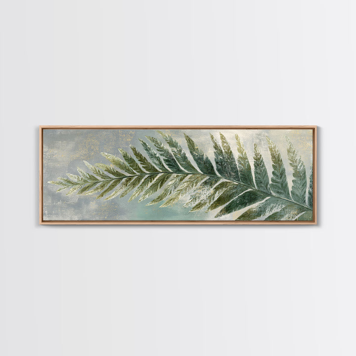 Green Fern Frond Closeup Canvas Print, Bathroom Art, Bathroom Wall Decor, Bathroom Decor, Fine Art, Spa, Bathroom Print, BAT-3x1-98