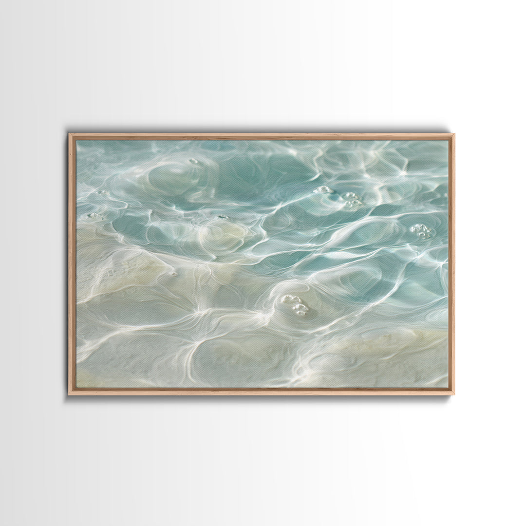 Abstract Water Ripples Canvas Print, Bathroom Art, Dog Portrait, Bathroom Decor, Abstract Art, Spa, Minimalist Wall Art, BAT-3x2-33