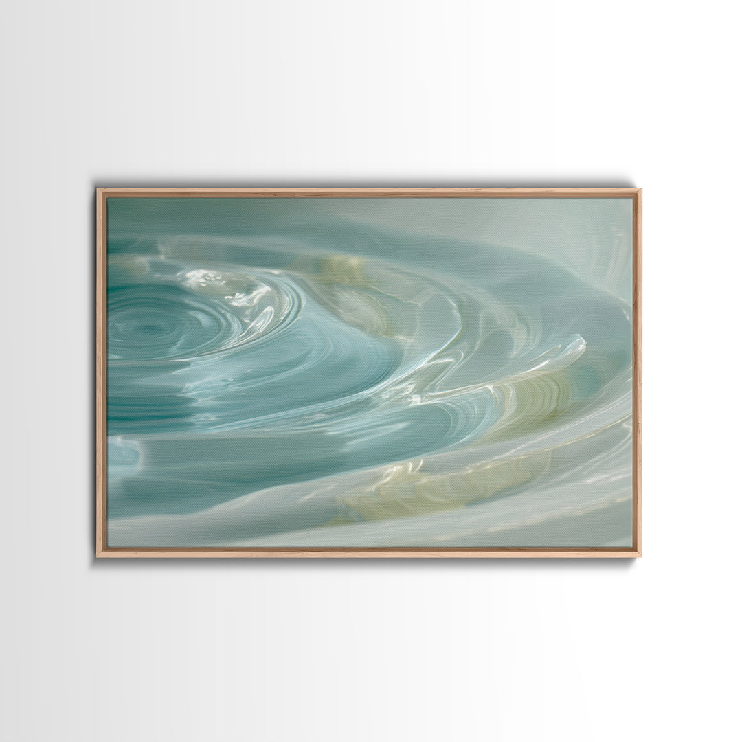 Abstract Water Ripples Canvas Print, Bathroom Art, Dog Portrait, Bathroom Decor, Abstract Art, Spa, Minimalist Wall Art, BAT-3x2-57