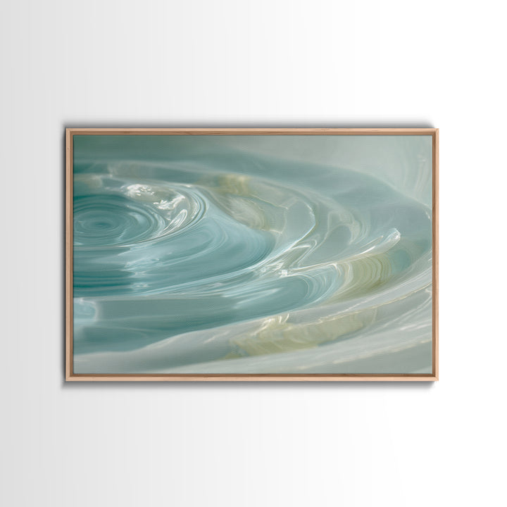 Abstract Water Ripples Canvas Print, Bathroom Art, Dog Portrait, Bathroom Decor, Abstract Art, Spa, Minimalist Wall Art, BAT-3x2-57