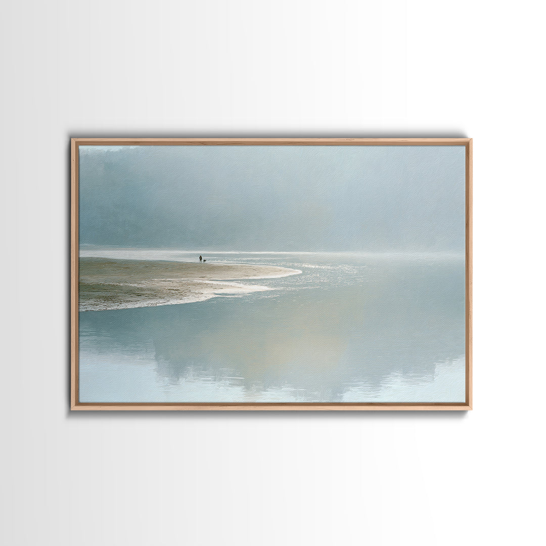 Misty Lake Scene Canvas Print, Bathroom Art, Canvas Wall Art, Bathroom Decor, Spa, Bathroom Wallpaper, Funny Bathroom Art, BAT-3x2-61