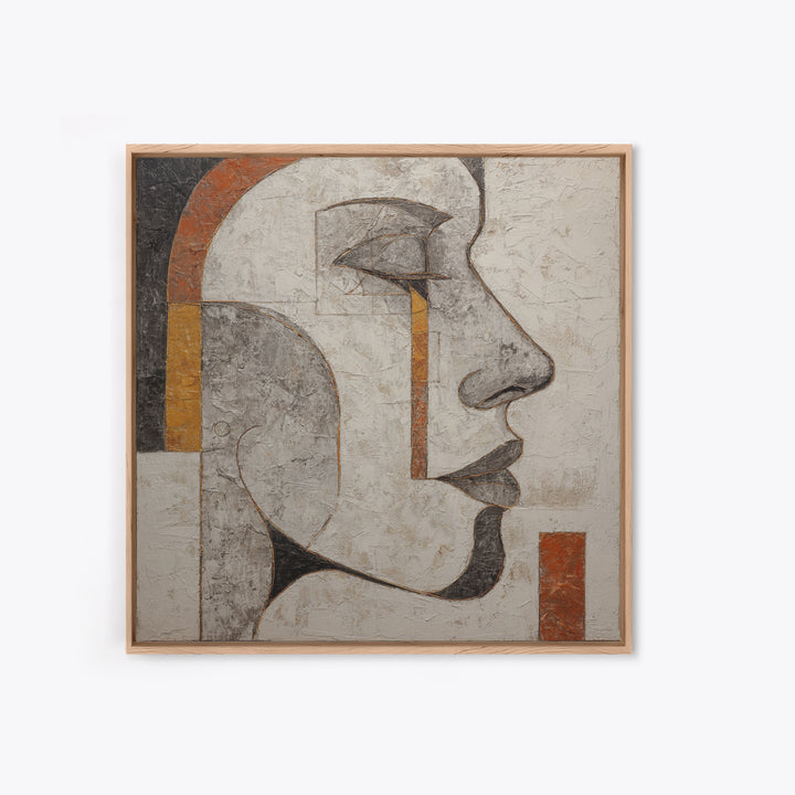 Monochrome Female Profile Canvas Print, Black and White Art, Room Decor, Living Room Decor, Abstract Art, Monochrome, BAW-1x1-25