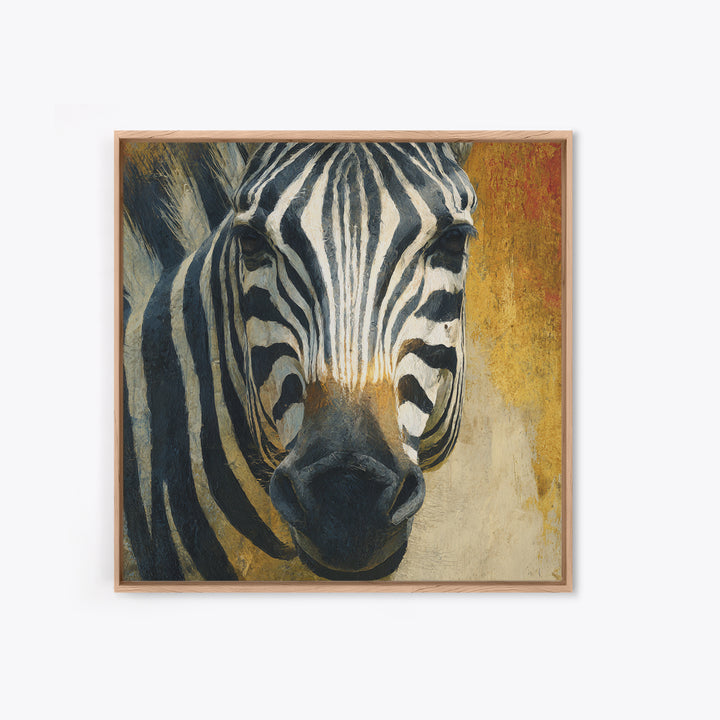 Zebra Stripe Closeup as Graphic Abstraction Canvas Print, Black and White Art, Gallery Decor, Living Room Decor, Monochrome, BAW-1x1-32