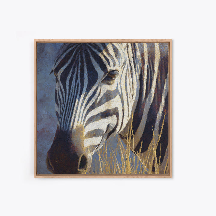 Zebra Stripe Closeup as Graphic Abstraction Canvas Print, Black and White Art, Fine Art Print, Living Room Decor, Monochrome, BAW-1x1-80