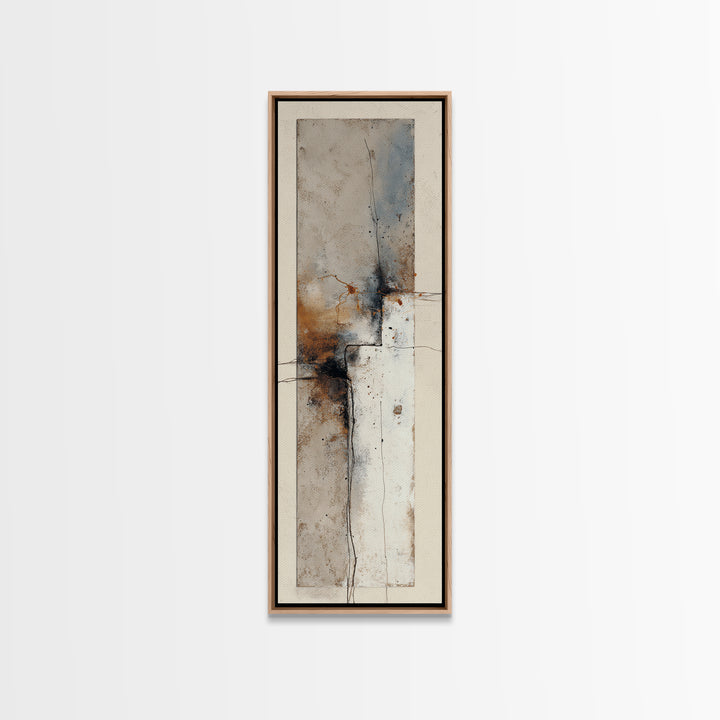 Minimal Face Pair Drawn Framed Canvas Print, Black and White Art, Fine Art Print, Living Room Decor, Oil Painting, Monochrome, BAW-1x3-50