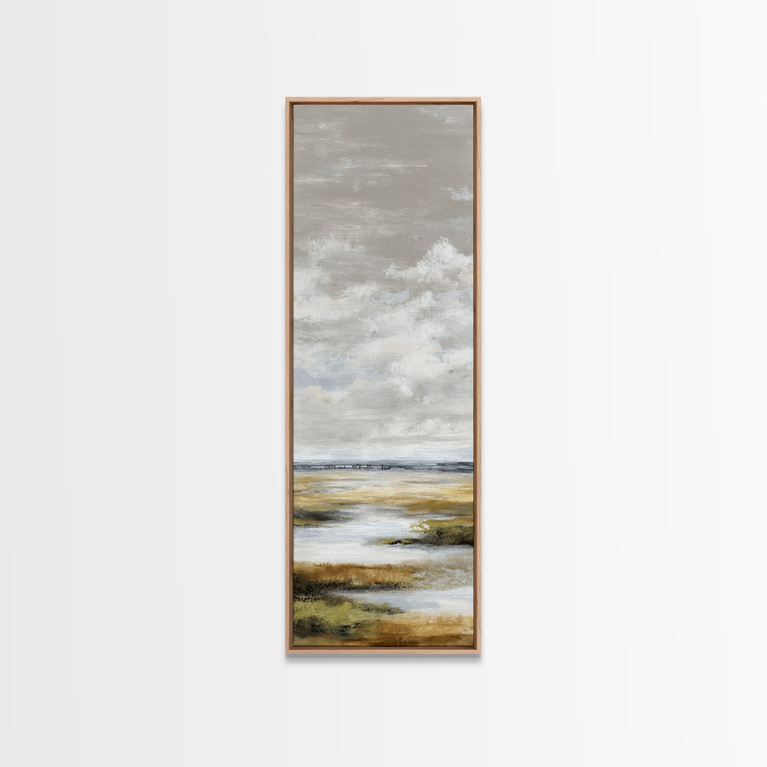 Misty Bridge Landscape Canvas Print, Black and White Art, Printable, Living Room Decor, Monochrome, Living Room Wall Art, BAW-1x3-7