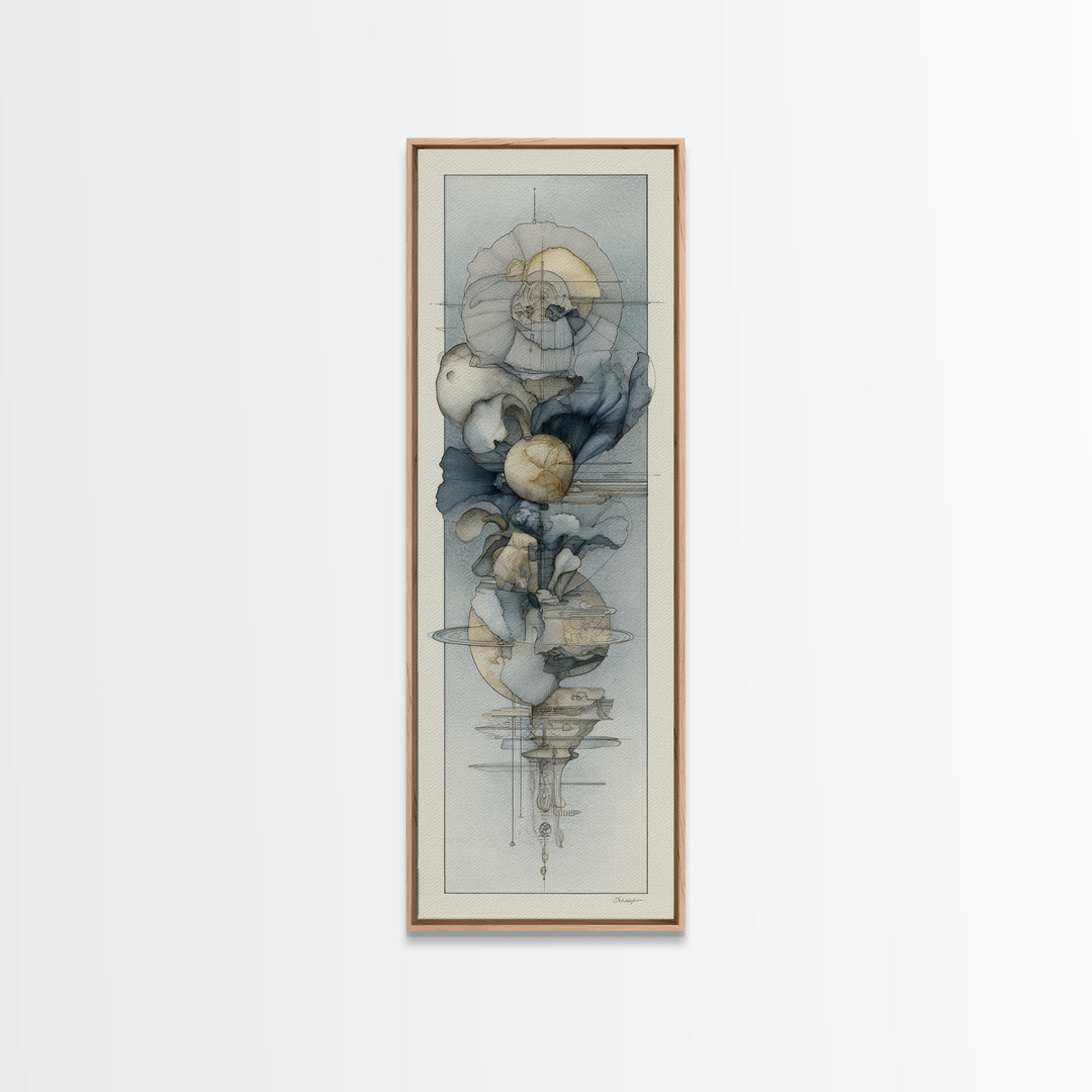 Minimal Face Pair Drawn Framed Canvas Print, Black and White Art, Fine Art Print, Living Room Decor, Oil Painting, Monochrome, BAW-1x3-74