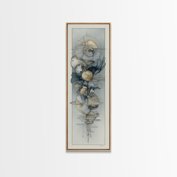 Minimal Face Pair Drawn Framed Canvas Print, Black and White Art, Fine Art Print, Living Room Decor, Oil Painting, Monochrome, BAW-1x3-74