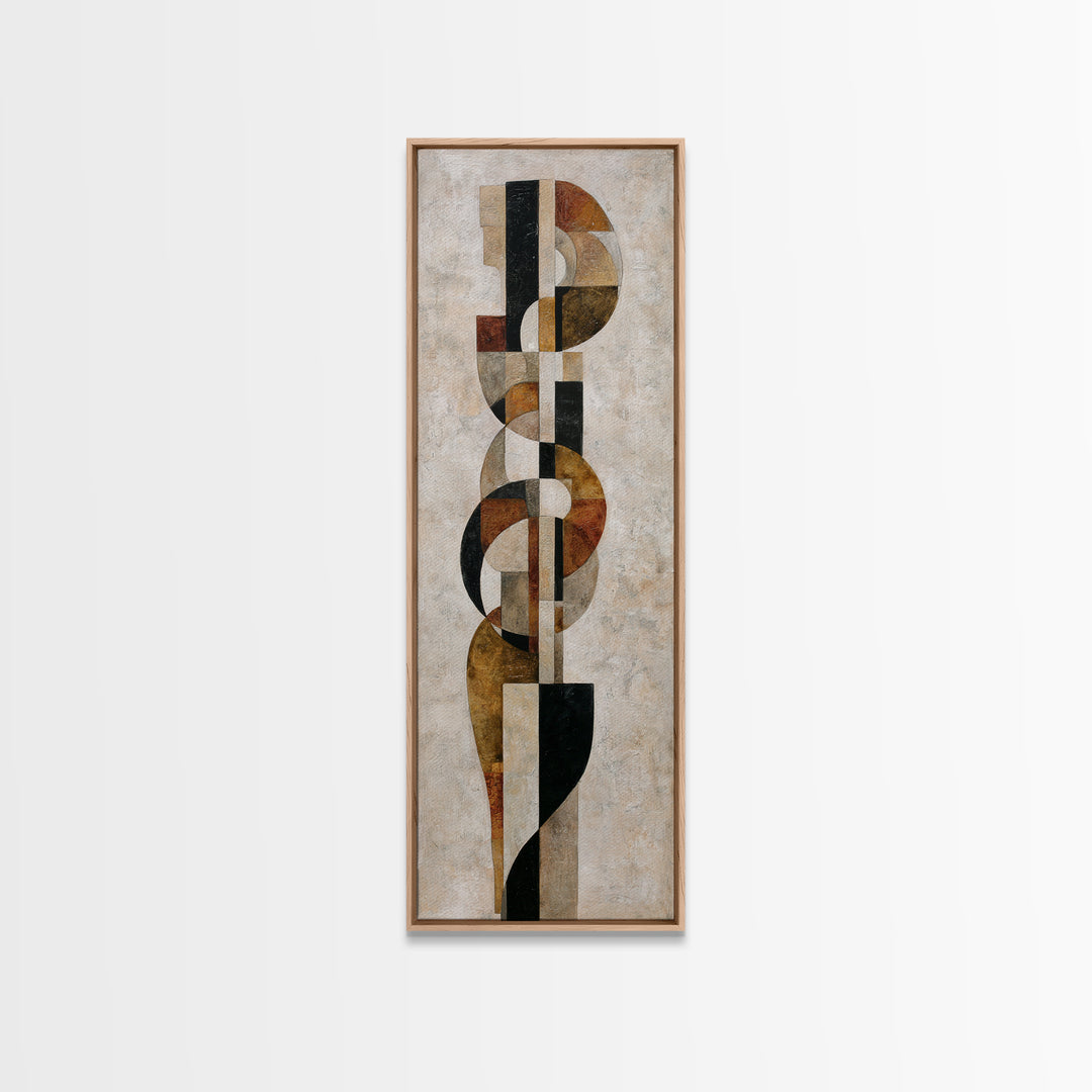 Monochrome Female Profile Canvas Print, Black and White Art, Printable, Living Room Decor, Abstract Art, Monochrome, BAW-1x3-85