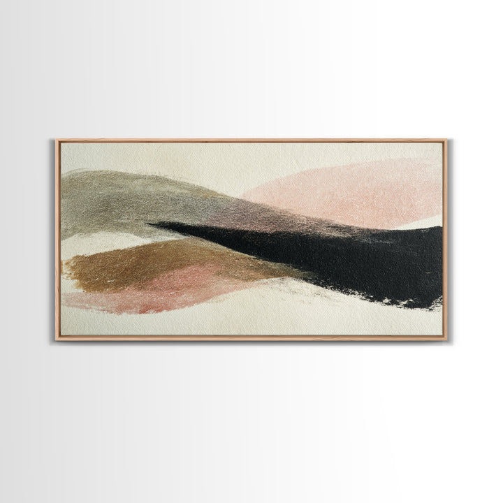 Abstract Charcoal Gestures on White Paper Canvas Print, Black and White Art, Minimalist Decor, Living Room Decor, Monochrome, BAW-2x1-24