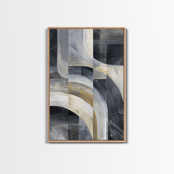 Abstract Marble Texture Canvas Print, Black and White Art, Print, Living Room Decor, Abstract Art, Monochrome, Printable Art, BAW-2x3-23