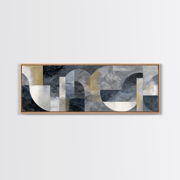 Abstract Marble Texture Framed Canvas Print, Black and White Art, Original Art, Living Room Decor, Abstract Art, Monochrome, BAW-3x1-79