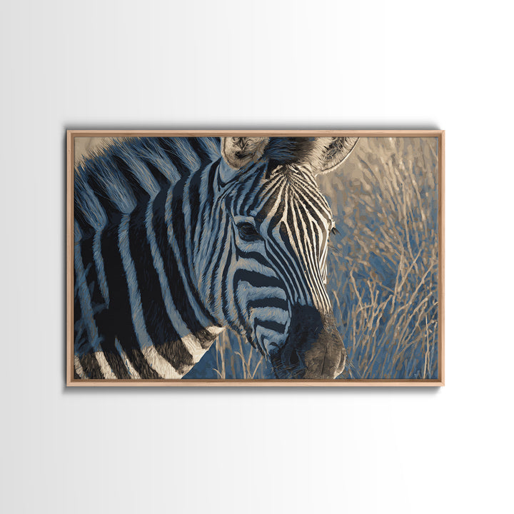 Zebra Stripe Closeup as Graphic Abstraction Canvas Print, Black and White Art, Canvas Print, Living Room Decor, Monochrome, BAW-3x2-12