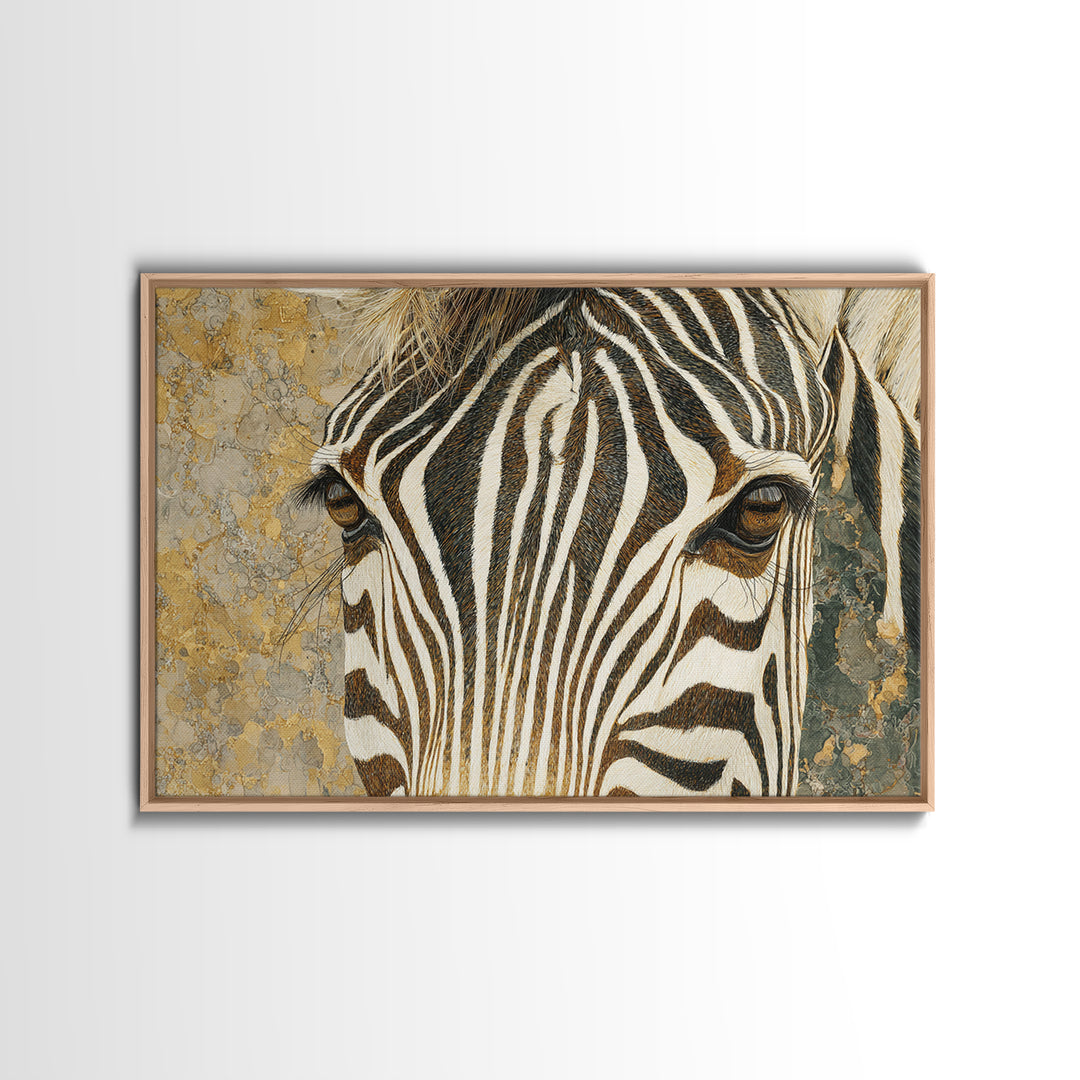 Zebra Stripe Closeup as Graphic Abstraction Canvas Print, Black and White Art, Cabin Decor, Living Room Decor, Monochrome, BAW-3x2-36
