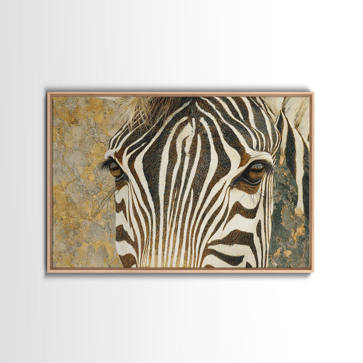 Zebra Stripe Closeup as Graphic Abstraction Canvas Print, Black and White Art, Cabin Decor, Living Room Decor, Monochrome, BAW-3x2-36