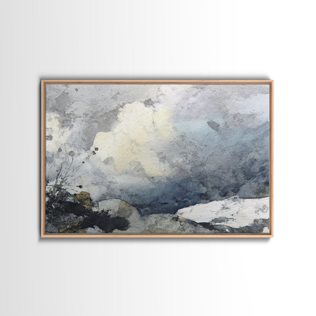 Classic Nude Figure Sketch Canvas Print, Black and White Art, Modern Art, Living Room Decor, Oil Painting, Monochrome, BAW-3x2-37