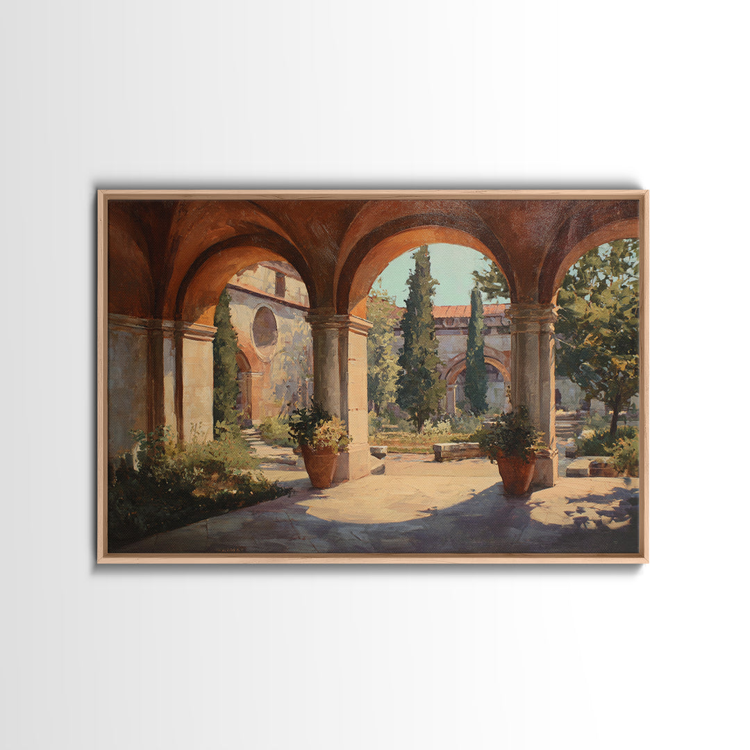 High Contrast Architectural Arches and Shadows Canvas Print, Black and White Art, Original Art, Living Room Decor, Monochrome, BAW-3x2-55