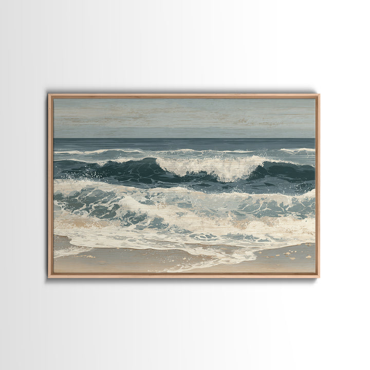 Stormy Ocean Wave Canvas Print, Black and White Art, Printable Art, Living Room Decor, Fine Art, Monochrome, Gallery Decor, BAW-3x2-62