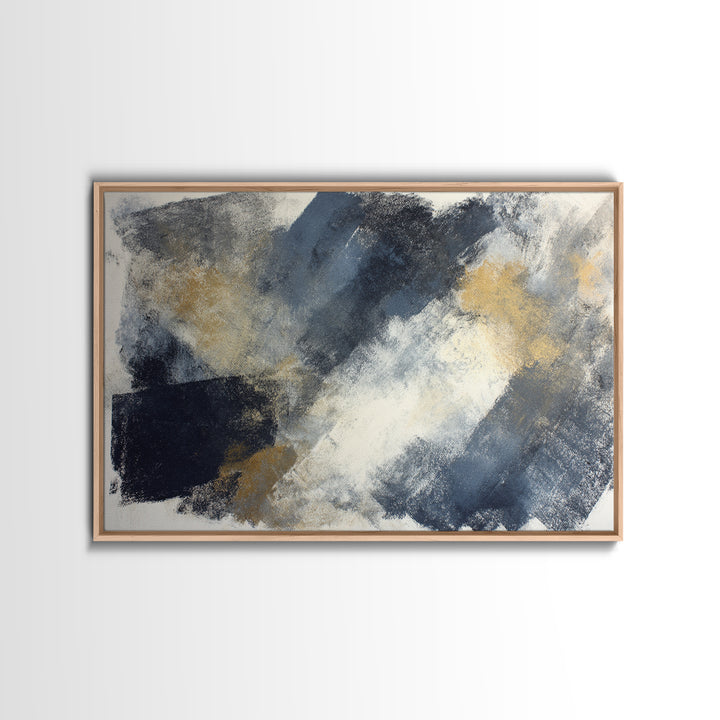 Abstract Charcoal Gestures on White Paper Canvas Print, Black and White Art, Modern Wall Art, Living Room Decor, Monochrome, BAW-3x2-8