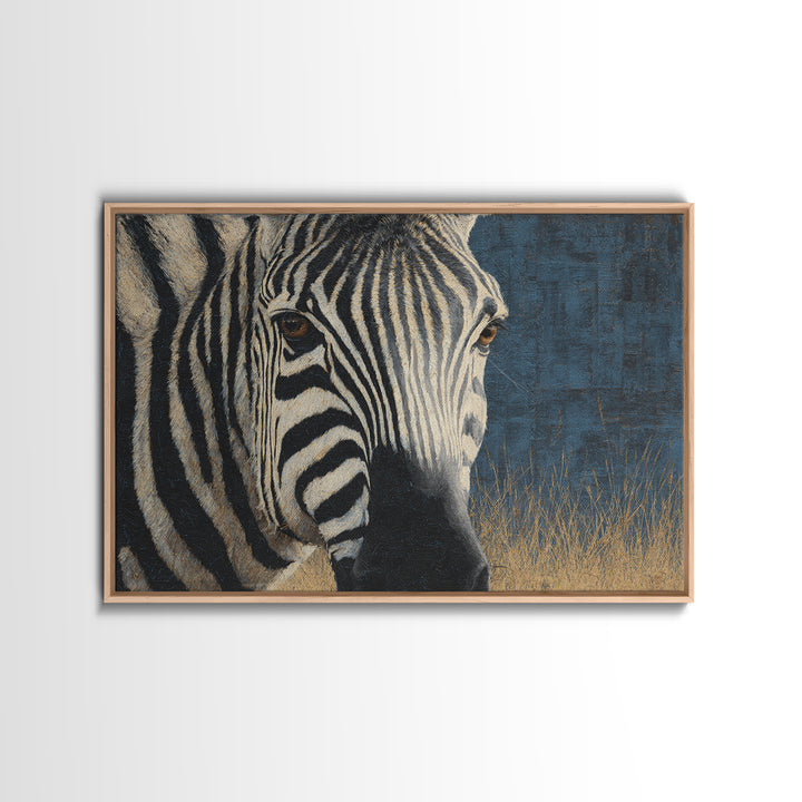 Zebra Stripe Closeup as Graphic Abstraction Canvas Print, Black and White Art, Art, Living Room Decor, Fine Art, Monochrome, BAW-3x2-84