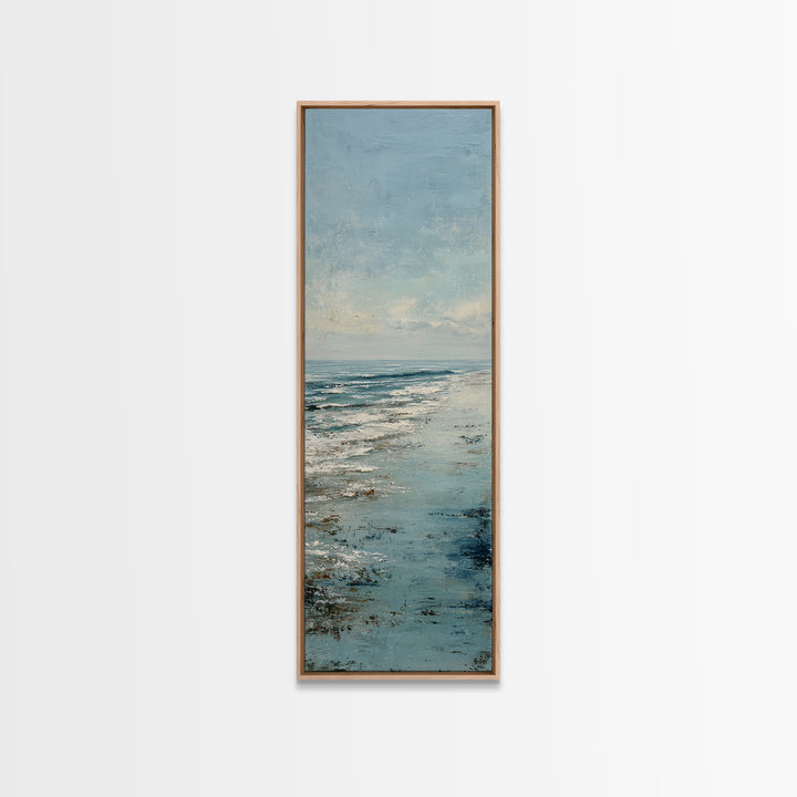 Abstract Ocean Horizon Canvas Print, Beach Art, Room Decor, Coastal Decor, Fine Art, Shore, Original Painting, Digital Wall Art, BEA-1x3-28