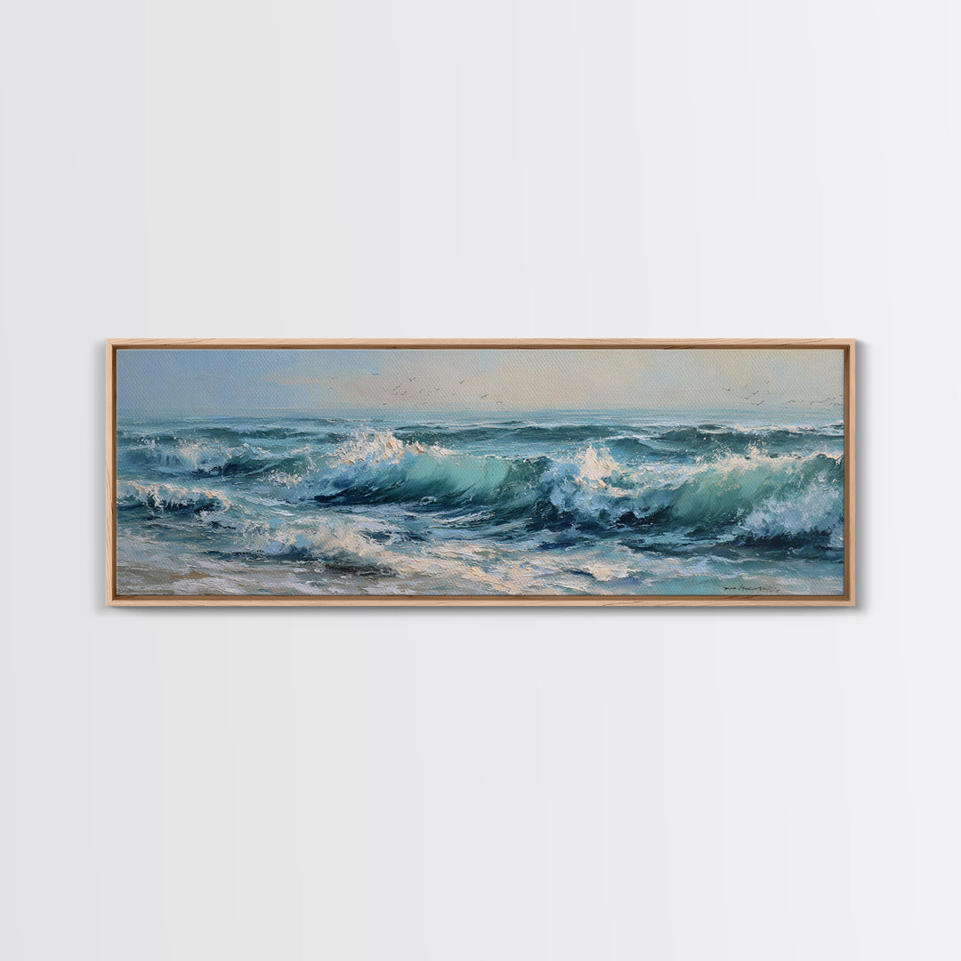 Stormy Ocean Wave Canvas Print, Beach Art, Gallery Decor, Coastal Decor, Fine Art, Shore, Contemporary Art, Wall Art, BEA-3x1-97