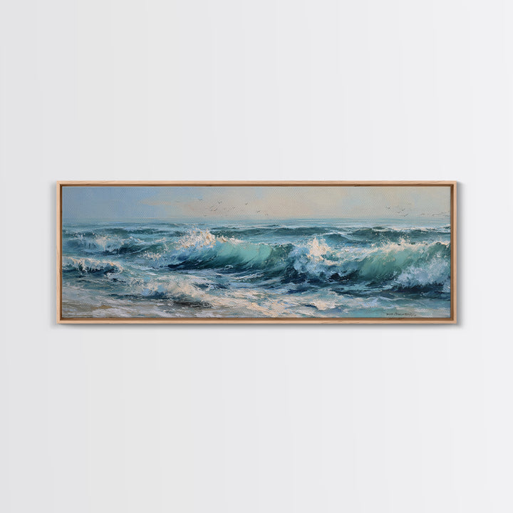 Stormy Ocean Wave Canvas Print, Beach Art, Gallery Decor, Coastal Decor, Fine Art, Shore, Contemporary Art, Wall Art, BEA-3x1-97