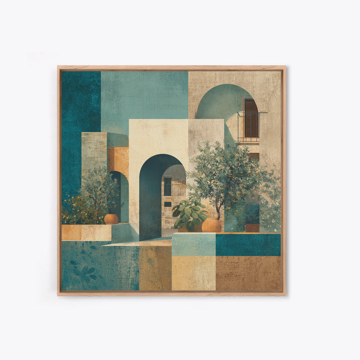 Neutral Rainbow Arches Framed Canvas Print, Boho Art, Gallery Decor, Living Room Decor, Abstract Art, Bohemian, Home Decor, BOH-1x1-51
