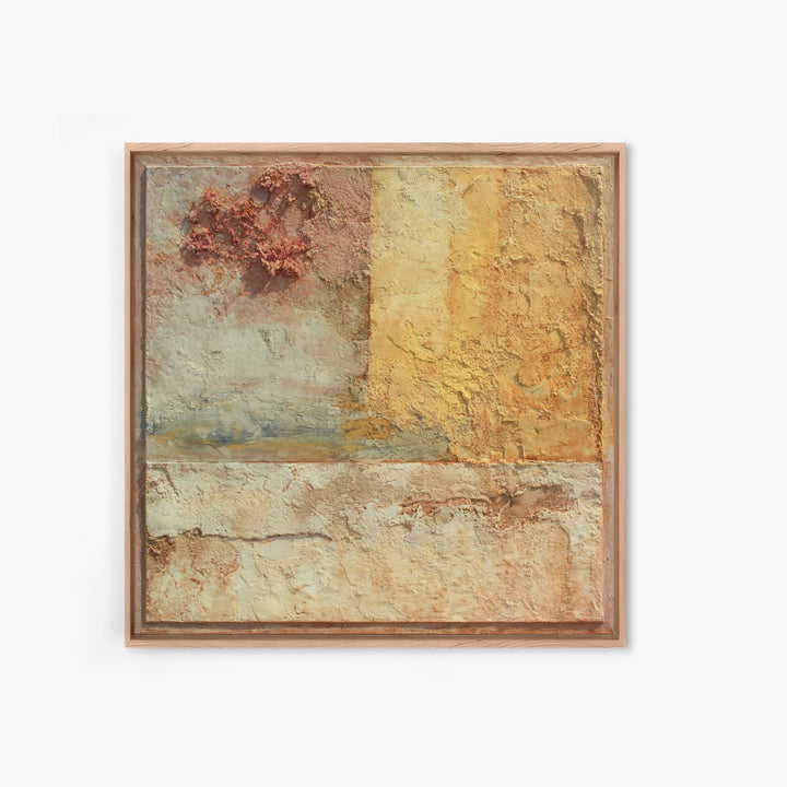 Earth Tone Mountain and River Abstraction Canvas Print, Boho Art, Modern Decor, Living Room Decor, Fine Art, Bohemian, BOH-1x1-59