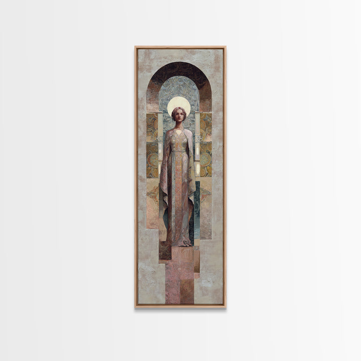 Neutral Rainbow Arches Framed Canvas Print, Boho Art, Boho Wall Art, Living Room Decor, Fine Art, Bohemian, Statement Artwork, BOH-1x3-15