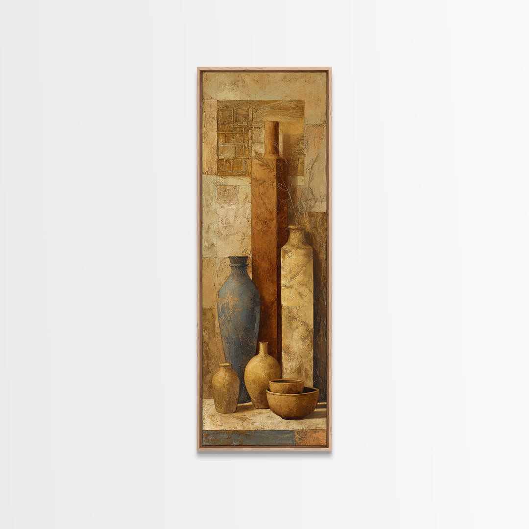 Wild Horse in Dusty Golden Light Canvas Print, Boho Art, Abstract Art, Living Room Decor, Bohemian 344, Set of Prints, BOH-1x3-44