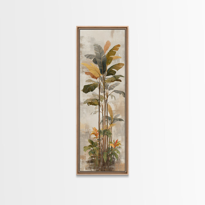 Terracotta Palm Leaves Canvas Print, Boho Art, Art Deco, Living Room Decor, Fine Art, Bohemian, Modern Wall Art, Boho Decor, BOH-1x3-65