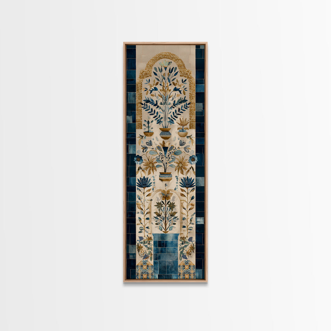 Hand Painted Moroccan Arch Canvas Print, Boho Art, Living Room Decor, Fine Art, Bohemian, Modern Decor, Fine Art Print, BOH-1x3-7