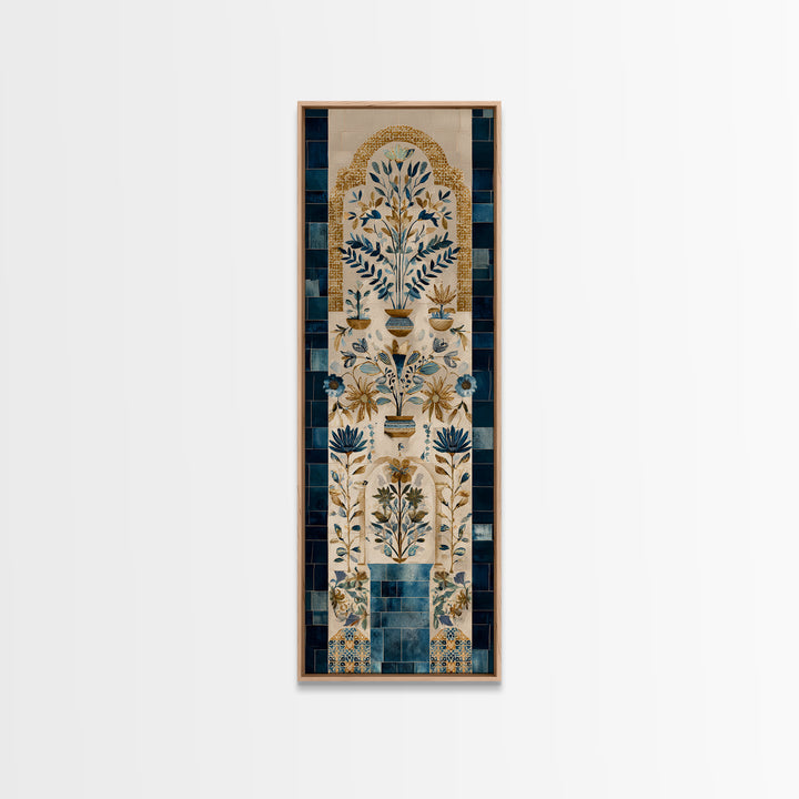 Hand Painted Moroccan Arch Canvas Print, Boho Art, Living Room Decor, Fine Art, Bohemian, Modern Decor, Fine Art Print, BOH-1x3-7
