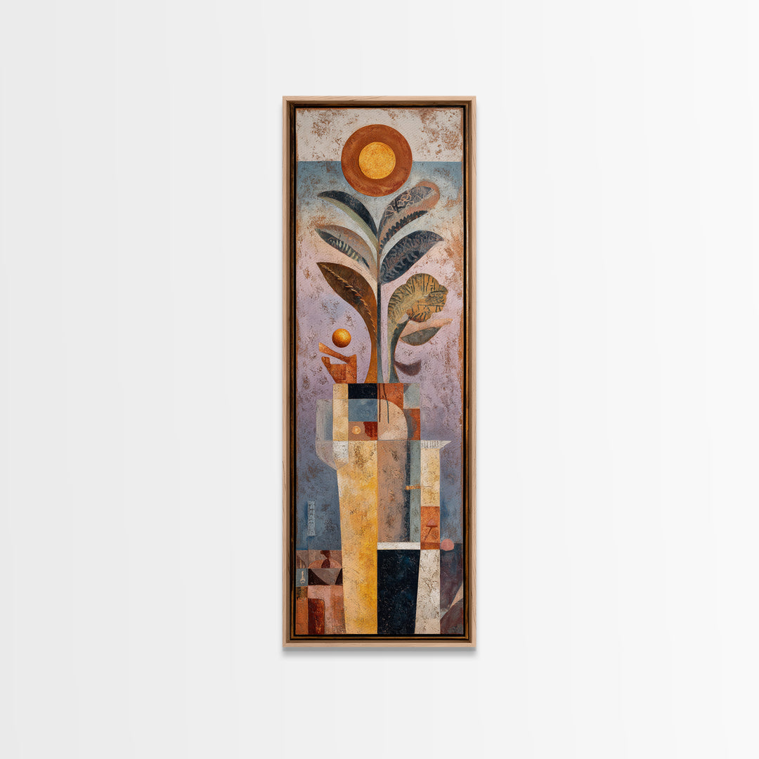 Mystic Hand Holding a Tiny Sun Canvas Print, Boho Art, Art Print, Living Room Decor, Oil Painting, Bohemian, Digital Print, BOH-1x3-90