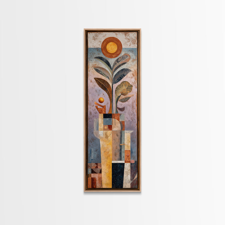 Mystic Hand Holding a Tiny Sun Canvas Print, Boho Art, Art Print, Living Room Decor, Oil Painting, Bohemian, Digital Print, BOH-1x3-90