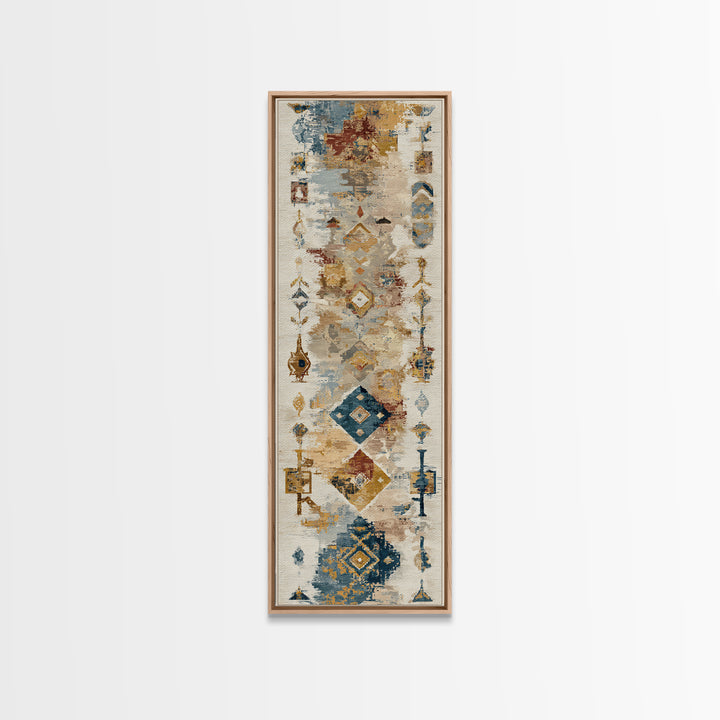 Tribal Neutral Pattern Canvas Print, Boho Art, Art, Living Room Decor, Fine Art, Bohemian, Wallart, Art Nouveau, Abstract Art, BOH-1x3-98