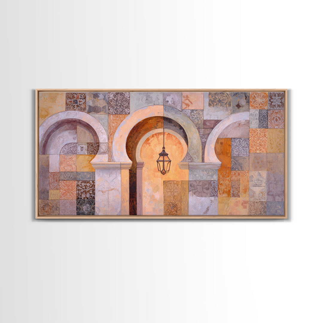 Neutral Rainbow Arches Canvas Print, Boho Art, Set of 3 Prints, Living Room Decor, Fine Art, Bohemian, Contemporary Art, BOH-2x1-71
