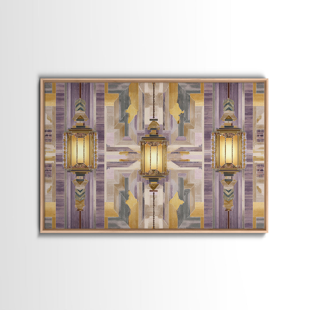Macrame Geometric Fringe Pattern Framed Canvas Print, Boho Art, Printable Art, Living Room Decor, Fine Art, Bohemian, BOH-3x2-59