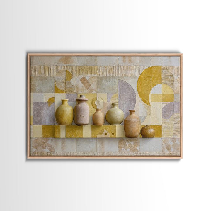 Sun and Moon Celestial Folk Motif Canvas Print, Boho Art, Wall Art Print, Living Room Decor, Fine Art, Bohemian, Luxury Decor, BOH-3x2-62