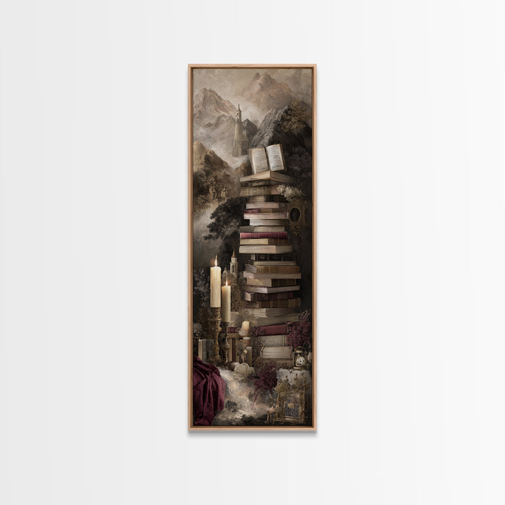 Literary Map Fantasy Landscape Canvas Print, Bookstore Art, Book Nook Decor, Bookstore Decor, Fine Art, Literary, Room Decor, BOO-1x3-5