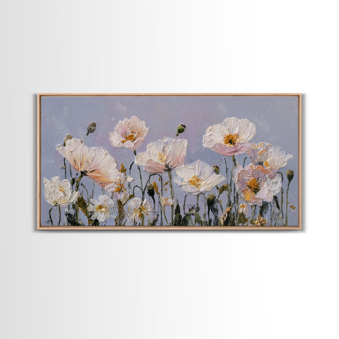 Poppy Field Botanical Study Canvas Print, Botanical Art, Home Gift, Living Room Decor, Fine Art, Botanic, Boho Wall Art, BOT-2x1-61