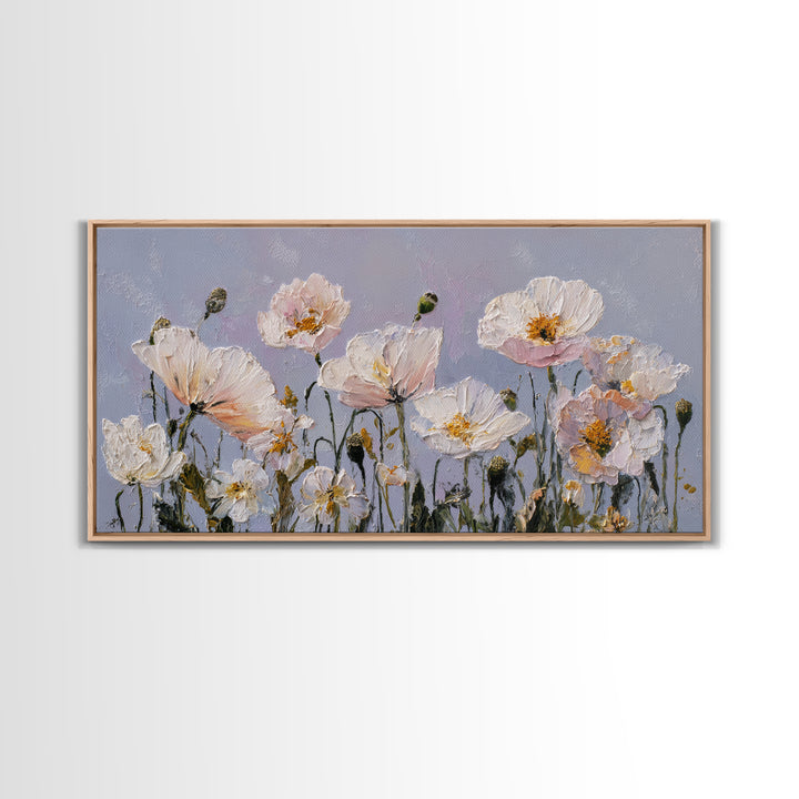 Poppy Field Botanical Study Canvas Print, Botanical Art, Home Gift, Living Room Decor, Fine Art, Botanic, Boho Wall Art, BOT-2x1-61