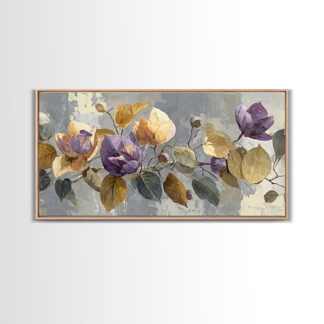 Autumn Leaves Specimen Collection Canvas Print, Botanical Art, Printable Wall Art, Living Room Decor, Oil Painting, Botanic, BOT-2x1-64