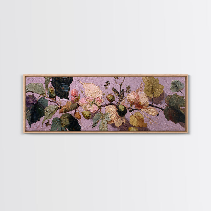Autumn Leaves Specimen Collection Canvas Print, Botanical Art, Gallery Decor, Living Room Decor, Fine Art, Botanic, Wall Art, BOT-3x1-36