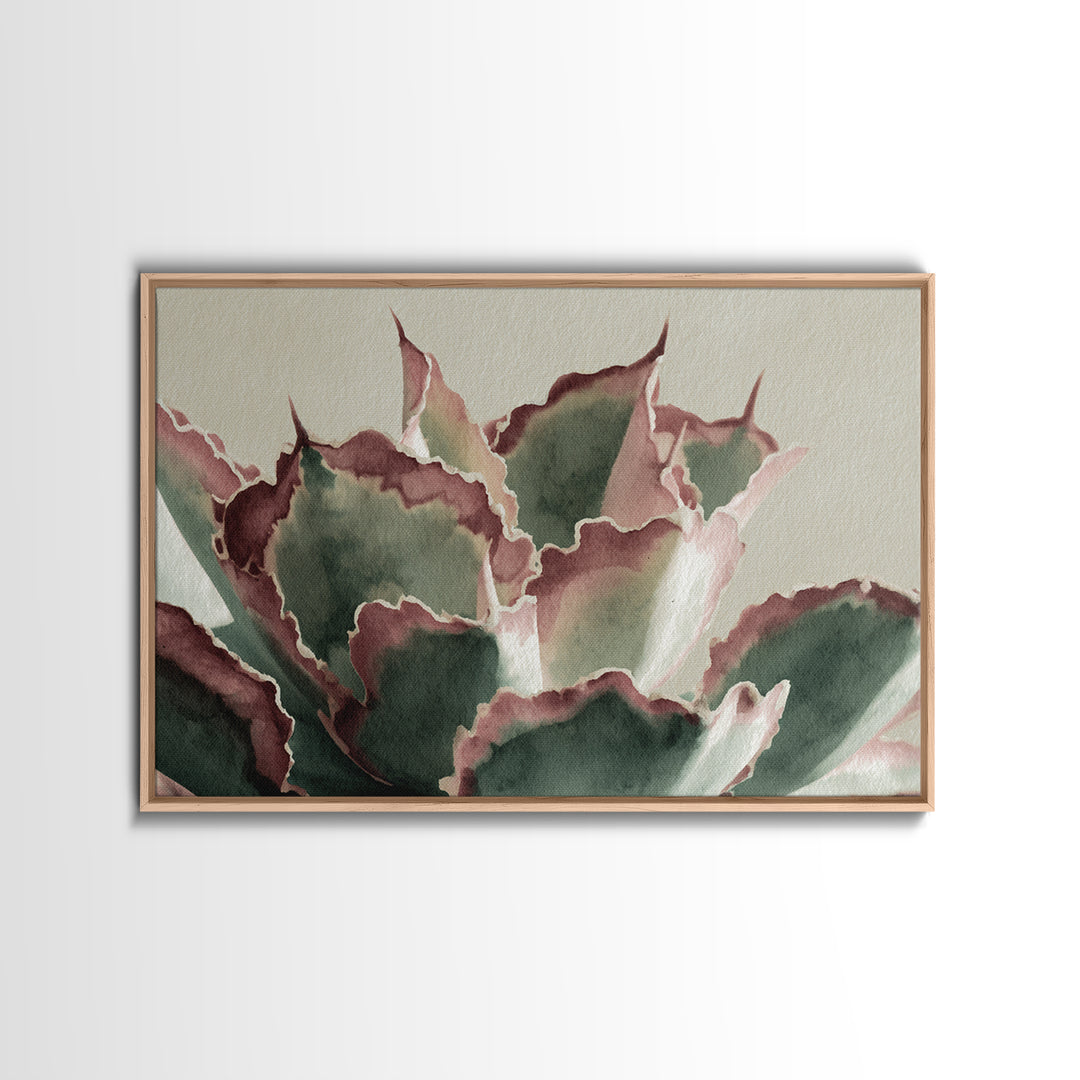 Cactus Botanical Plate Canvas Print, Botanical Art, Boho Decor, Living Room Decor, Fine Art, Botanic, Art Print, Digital Art, BOT-3x2-89