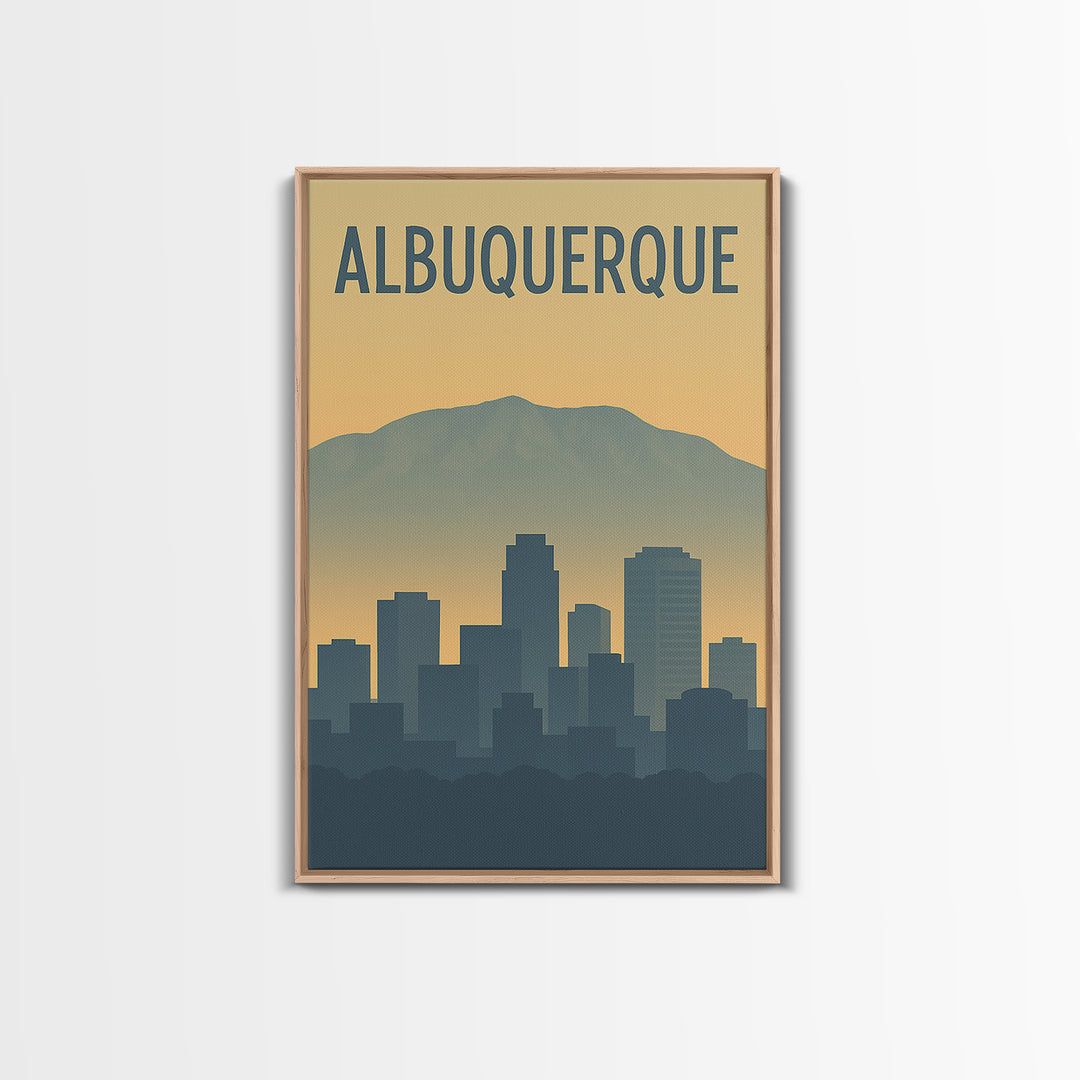 Albuquerque Travel Poster, Canvas Print, Mid Century Travel Art, Albuquerque Poster Print, Fine Art Print, Home Office Decor, Design 2